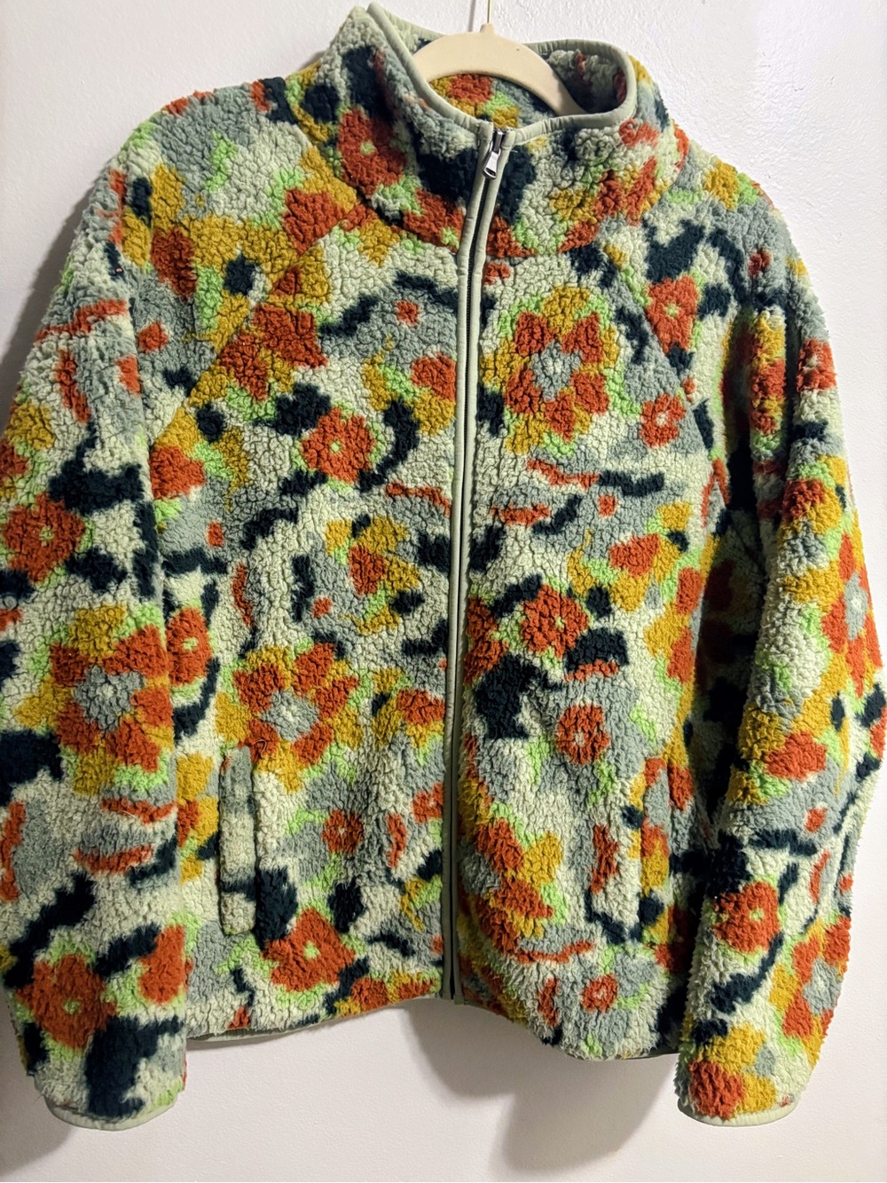 Sonoma Floral Sherpa Puffer Jacket - Green Multi